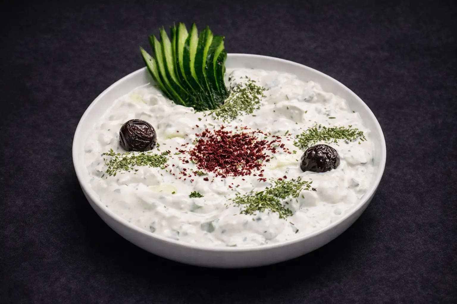 Cacık at Lokum Restaurant & Bakery — chilled Turkish yogurt with cucumber, garlic and fresh herbs, cool meze (Myrtle Beach, SC)