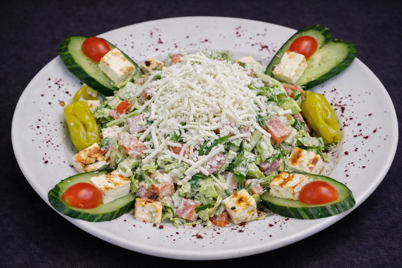 Lokum special salad at Lokum Restaurant & Bakery — house salad with seasonal vegetables and balanced dressing, popular vegetarian option (Myrtle Beach, SC)